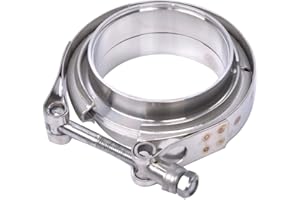 Elifecenter 4 Inch V Band Clamp w/Flanges Male Female T304 Stainless Steel