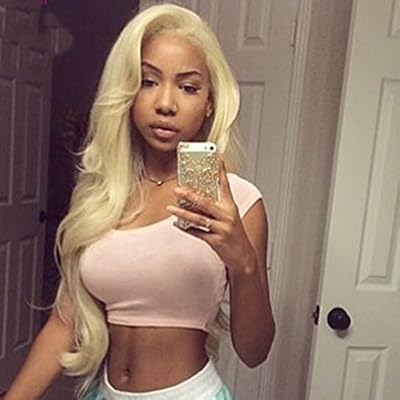 Amazon Com Moresoo Full Lace Wig Short 12 Inch Bleach Blonde