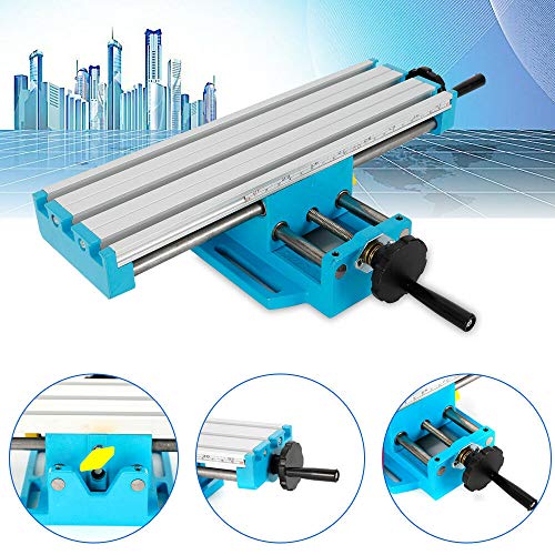 RanBB Mini Milling Machine Milling Drill Worktable Milling Worktable X Y Axis Cross Slide Bench Multifunction Drill Vise Fixture Working Table