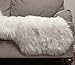 Chanasya Super Soft Faux Fur Fake Sheepskin White Sofa Couch Stool Casper Vanity Chair Cover Rug/Solid Shaggy Area Rugs for Living Bedroom Floor - Off White 2ftx3ft