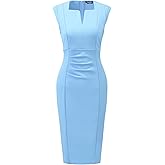 Allegra K Women's Sheath Dress Pencil Work Sleeveless Professional Office Dresses