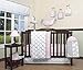 GEENNY Boutique Baby 13 Piece Crib Bedding Set, Salmon Pink/Gray Chevron