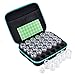 Hipiwe 30 Bottle Diamond Embroidery Storage Carrying Case - Diamond Painting Accessory Organizer Box DIY 5D Diamond Art Craft Accessory Organizer Jewelry Beads Sewing Pills Container Holder (Blue)