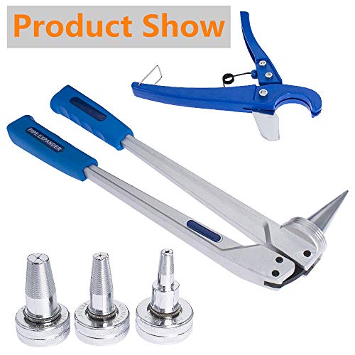 PEX Tube Expansion Tool Kit Manual Expander Tool Kit Meets ASTM F1960 Standard with 1/2" 3/4" 1