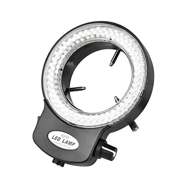 Mikroskopkamera 144 LED-Perlen Lichtquelle Helligkeit Lichtrichtungseinstellbare Ringlampe für Stereomikroskope(Schwarz EU 220V) – Bild 7