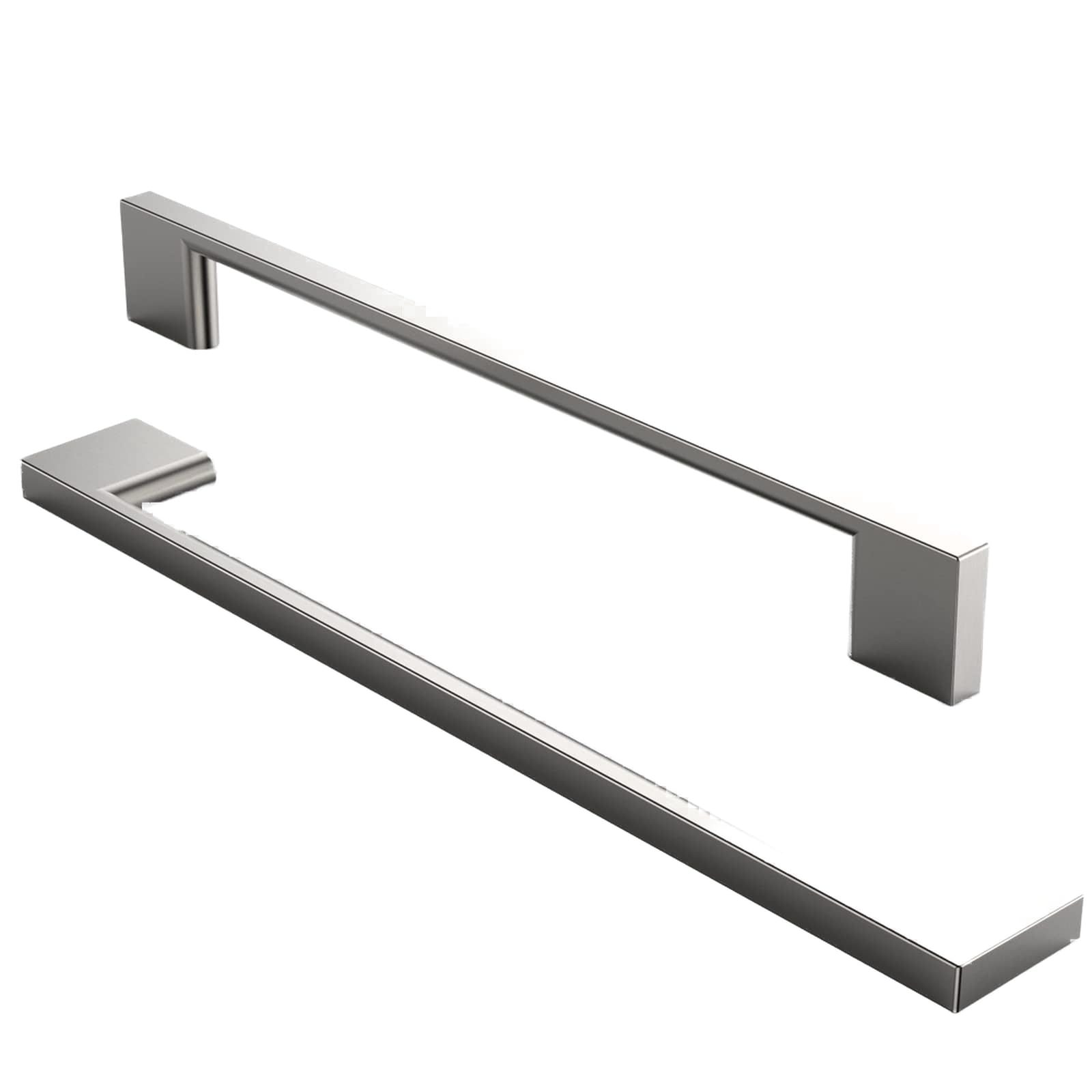 FURNIWARE 5 Pack Cabinet Pull,Brushed Nickel Cabinet Handles,Hardware Drawer Pulls,Solid Aluminum Kitchen Cabinet Door Handles Pull-192mm(7.6 Inch) Hole Center