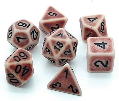 Ancient style Poly Dice set (Red)