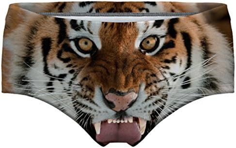 Dab Tiger Women's 3D Briefs Underwear Funny Panties for Women Low Waist Underwear