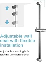 OFFO Shower Riser Rail 82cm Segmented Wall Mounted Adjustable 50-81cm Chrome view 2