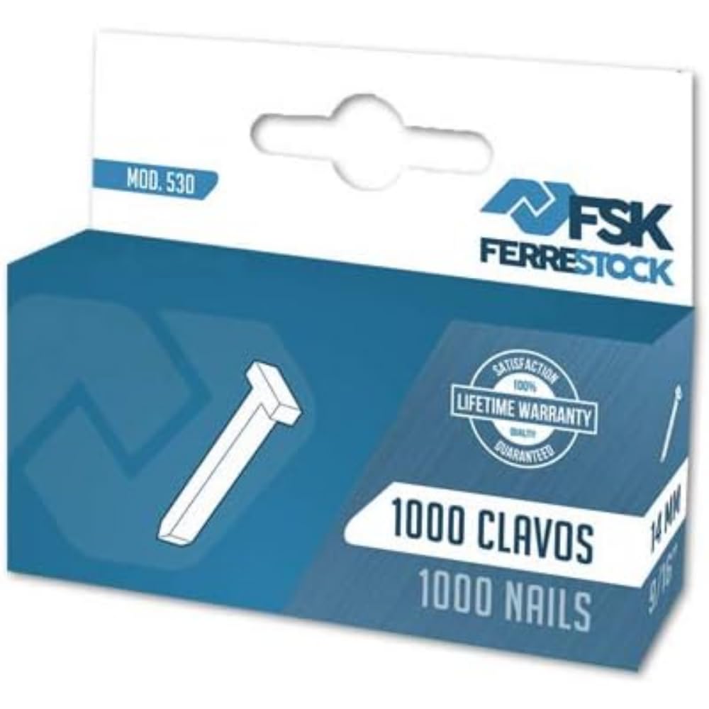 Ferrestock 14MM (Box 1000 Unit) FSK 14mm T-Shaped Square Nails