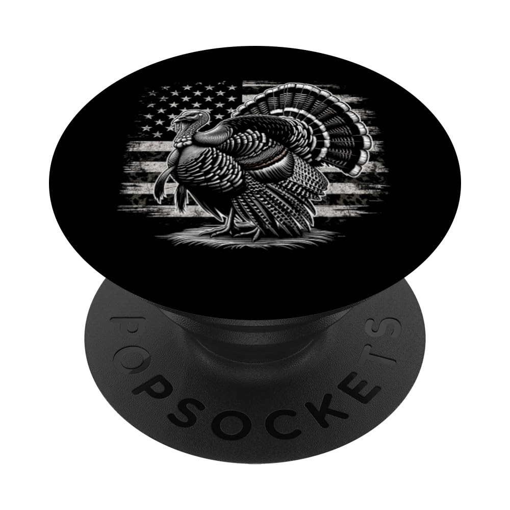 Wild Turkey American Flag USA Flag PopSockets Swappable PopGrip