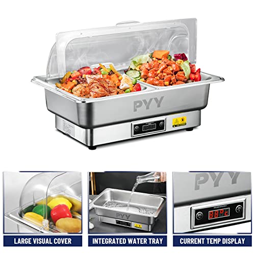 PYY Electric Chafing Dish, Roll Top Chafing Dish Buffet Set,Chaffing