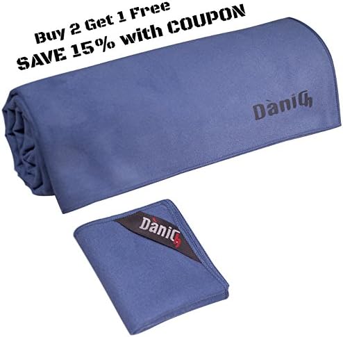 Microfiber towel per Workout Indoor Outdoor Yoga Gym Camping Travel Sports Set Beach Swimming Surf-Absorbent Antibacterial Multipurpose Compact-Travel accessories-small hand towel in Mesh bag - XL