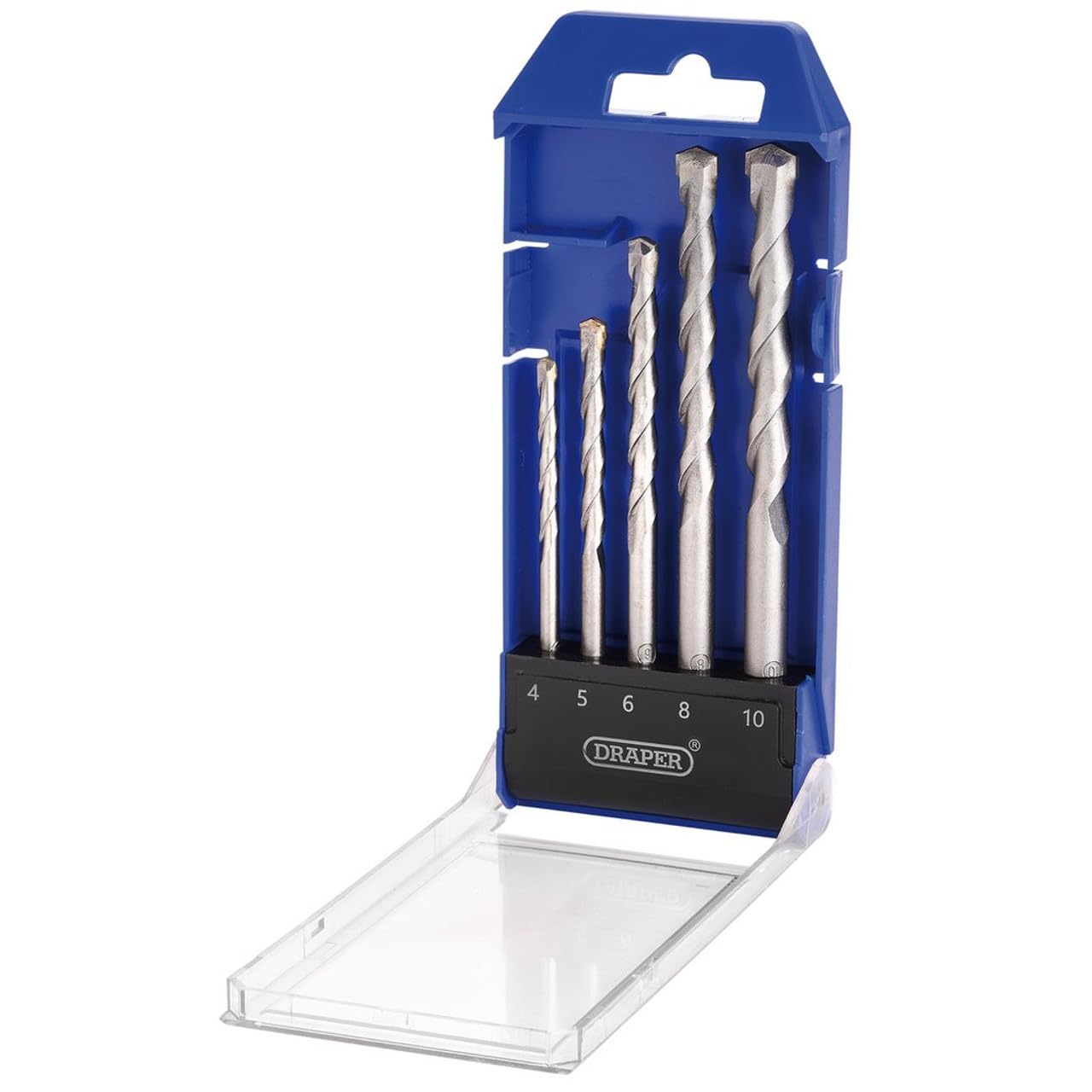 Draper 5 pcs TCT Masonry Drill Bit Set - 13618 - for Concrete, Brick, Stone, Slate and Masonry