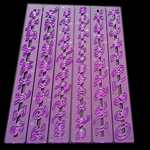 1 Set Purple English Alphabet Fold Sugar Cake Tools Letters Number Mold Fondant Cookie Craft Cutter P41