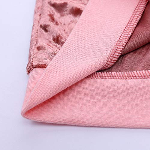 TAOJIAN 2 Pcs Fashion Infant and Toddler Baby Girls Velvet Clothes Outfit Pant Set Casual Outfit (3-4Years, Pink)