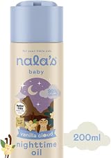 Nala's Baby Nighttime Oil Vanilla Cloud 200ml 99% Natural Paediatrician view 2