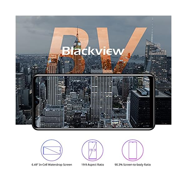 Mobile-PhoneBlackview-A80-Plus-Smartphone-Android-10-Phone-Dual-SIM-Free-Phones-with-4680mAh-Big-Battery649-inches-Waterdrop-Full-Screen4GB-RAM64G-ROMQuad-Rear-CameraFingerprintFace-ID-Black 4G Mobile Phone, Blackview A80 Plus Smartphone SIM Free Android 10 Phone with 4680mAh Big Battery, 4GB RAM+64GB ROM…