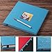 Self Adhesive Photo Album HoneyTolly Magnetic Scrapbook Album Length 11 x Width 10.6 (Inches) 40 Pages Linen Hardcover DIY Memory Anniversary Book with A Metallic Pen and DIY Accessories Kits (Blue)