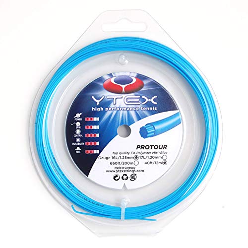 YTEX Protour Blue Tennis Racquet String Set (16L Gauge, 1.25mm) - Thumbnail 2
