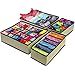 Sorbus Set of 4 Foldable Drawer Dividers, Storage Boxes, Closet Organizers, Under Bed Organizer (Beige)