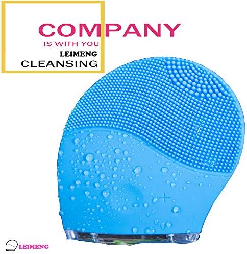 Silicone Cleanser Waterproof Multifunctional Electric Facial Care Cleansing Brush from LEIMENG's mini 2 best gift(blue)