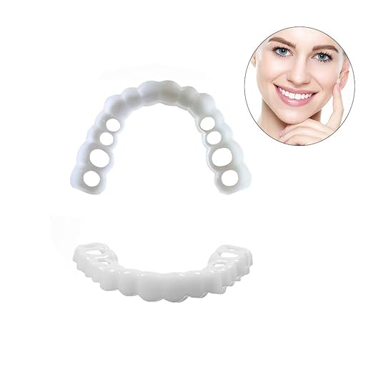 Provisorischer Zahnersatz, 1 Paar kosmetische Zahnmedizin Snap auf Instant perfekte Lächeln Comfort Fit Flex Zähne Veneers Zä