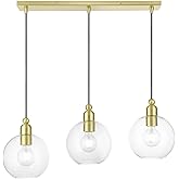 Livex Lighting, 48974-12, Downtown, Sphere Linear Chandelier, Satin Brass