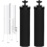 NSF/ANSI 42 Certified Black Purification Elements, for BB9-2® Water Filters Replacement, Compatible with Berkey Gravity Filtration System, Replacement for Berkey Black Filter, Pack of 2
