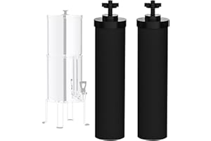 VIREGO NSF/ANSI 42 Certified Black Purification Elements, for BB9-2® Water Filters Replacement, Compatible with Berkey Gravity Filtration System, Replacement for Berkey Black Filter, Pack of 2