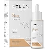 Foley Vitamin C 10% Serum for Face - Brightens Skin, Fades Dark Spots & Acne Marks - With Alpha Arbutin, Ferulic Acid, Zinc PCA - 30ml
