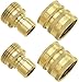 Gilmour 09QCGT 2-Piece Green Thumb Brass Quick Connector Set for Hose (2 Pack)