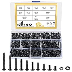 Metric Nuts and Bolts Assortment Kit, 520 Pcs M4