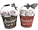 Young's 2 Snowball Fight Kits, North Pole Approved, 2 Tins 1 Black and 1 Red and 2 Packages of 6 Snowballs 98321 4.5 Inches Tall and 6 Inches in Diameter