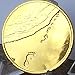Foot Prints in The Sand Gold Tone Medallion Spiritual Chip Pocket Token Footprints Gift