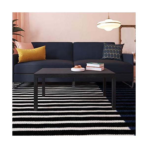 Ameriwood Home Parsons Modern Coffee Table, Black