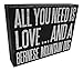 JennyGems Bernese Mountain Dog Gifts, All You Need is Love and a Bernese Mountain Dog, Shelf Decor and Wall Hanging, Made in USA