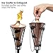 Matney Outdoor Metal Patio Torches – Use for Deck, Patio, Back Yard, Out Door parties, Wedding – Includes Fiberglass Wick and Snuffer Cap (60 Inch, 2 Pack)