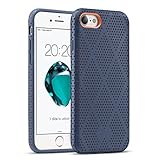iPhone 7 Case,KEWEK Durable Shock-Absorption Anti-Scratch Durable Rugged Protective Soft TPU Bumper case for Apple iPhone 7 (4.7-Inch) (Blue)