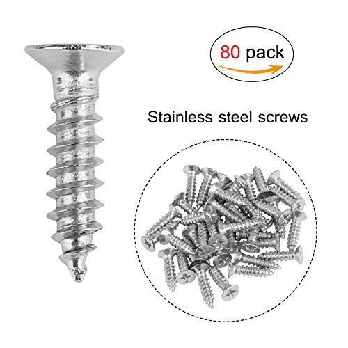 Winkelverbinder 90 Grad Winkel Klammern L-Form Rechtwinkliges Edelstahl Ecke Klammer Möbel Winkel Mit Screws für Tabelle Stuhl Bücherregal 20 Stücke Silver 40 * 40mm – Bild 5