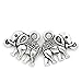 Housweety 50PCs Charm Pendants Elephant Animal Silver Tone 14mmx12mm(4/8
