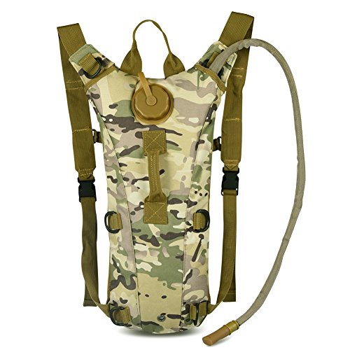 Hydration Backpack 2.5L Water Pack - Tactical Hydration Bladder For Hiking, Running, Cycling, Camping, Hands-Free Water