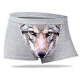 Sexy young tide funny Wolf U convex personality men's underwear underwear 3 d animal