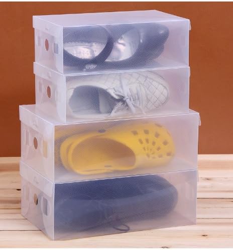 26 Packs Clear Plastic Shoe Storage Transparent Boxes Container for Shoes Organizer