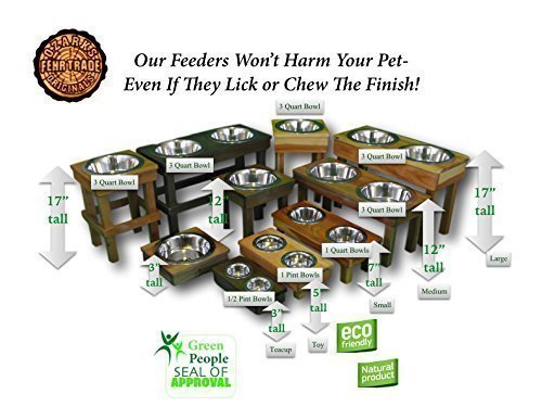 Raised Dog Bowl 17 Tall Large Single Bowl Elevated Pet Feeder
