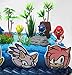 Unique 12 Piece Classic Sonic the Hedgehog Cake Topper Set Featuring 4 Sonic Rings, Super Sonic, Amy Rose, Miles Tails Prower, Sonic, Metal Sonic, Knuckles, And 2 Decorative Cake Pieces