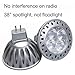 Blue MR16 LED Light Bulbs with GU5.3 Base 50W Equivalent Halogen Replacement 5W 12V Bi-pin Spotlight 38 Deg Landscape Pool Step Lighting-6 Packs