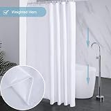 Furlinic Shower Curtain 72x72 in Mould Proof Waterproof Polyester White view 4