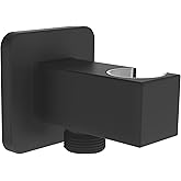Aquaiaw Wall Supply Elbow with Flange, Tapered 1/2 NPT Female Inlet, Solid Brass Wall Union With Handshower Holder, Square Wa