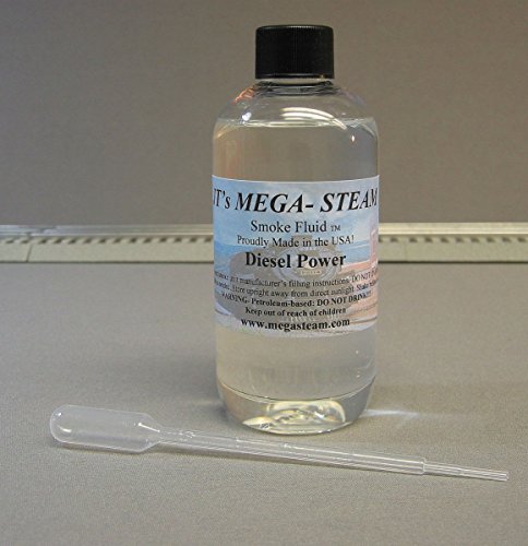 MEGA-STEAM DIESEL POWER SCENTED SMOKE FLUID 8 oz w/ SMOKE DROPPER
